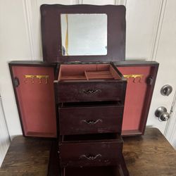 Vintage Wooden Jewelry Box