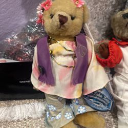 1970 Hippie Bear With Tags Still Attached 