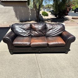 Ashley Furniture Britannia Rose 96” Leather Sofa