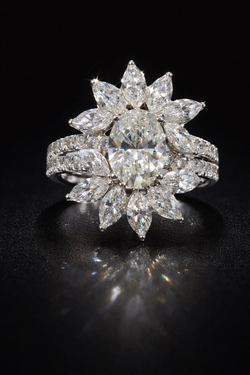 Beautiful flower design oval custom piece