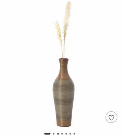 Uniquewise 39 Inch Tall Decorative Artificial Rattan Tabletop Centerpiece Vase