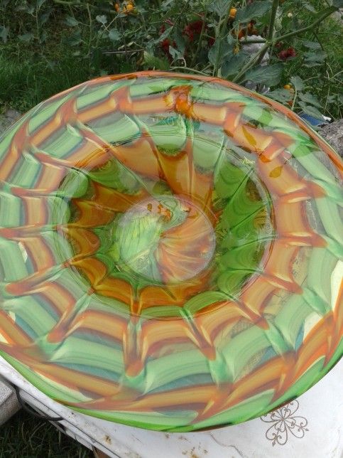 Gorgeous Hand Blown Lrg Bowl
