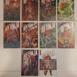 Complete Set Invincible Red Sonja 1-10 NM BOARDED 2021 Dynamite Comics 
