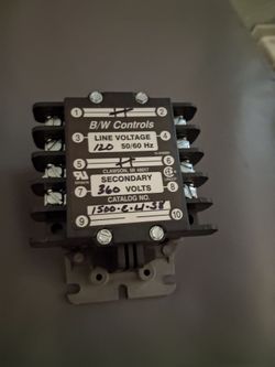 B/W Controls Relay Catalog No. 1500-C-L1-S8