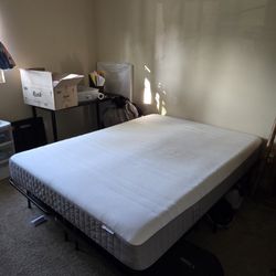 Queen Mattress + Metal Bed Frame