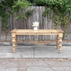 Custom Solid Wood Dining Table - Modern Rustic Farmhouse - Handcrafted - Made To Order - 