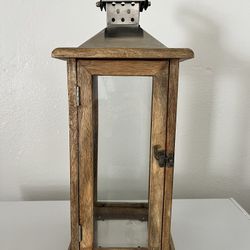 19.5” Rustic Wooden Candle Holder