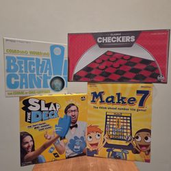 Family Board Game Bundle — 4 Brand New Games, Checkers + More 🎲