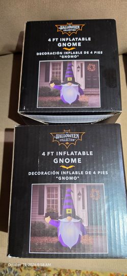 Halloween Collection 4 Ft Inflatable Gnome (x2)