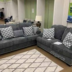 ASHLEY Carbon Living Room Set Sofa and Loveseat 