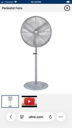 Industrial Chrome Pedestal Fan