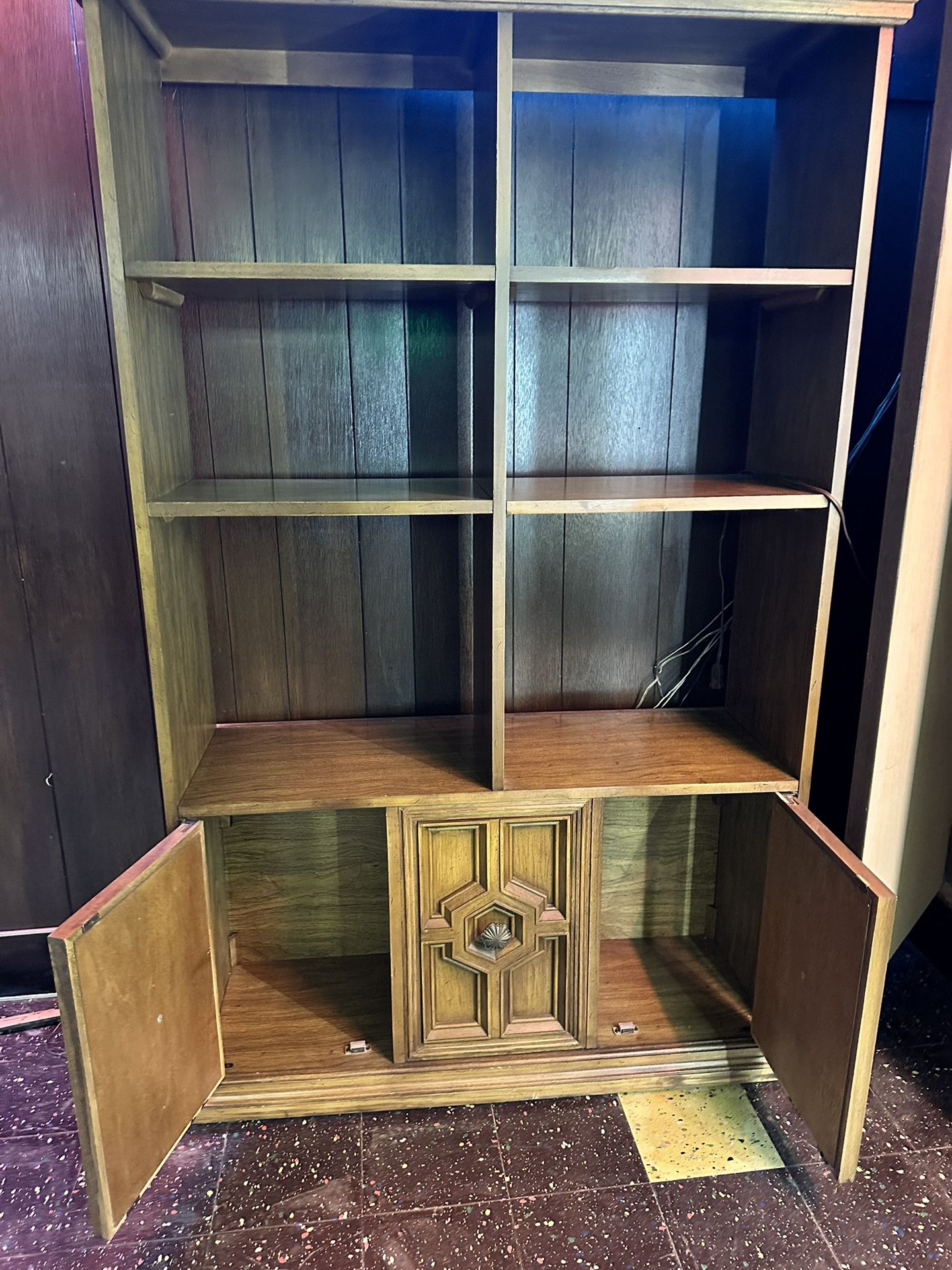 Wood Carved Book Case