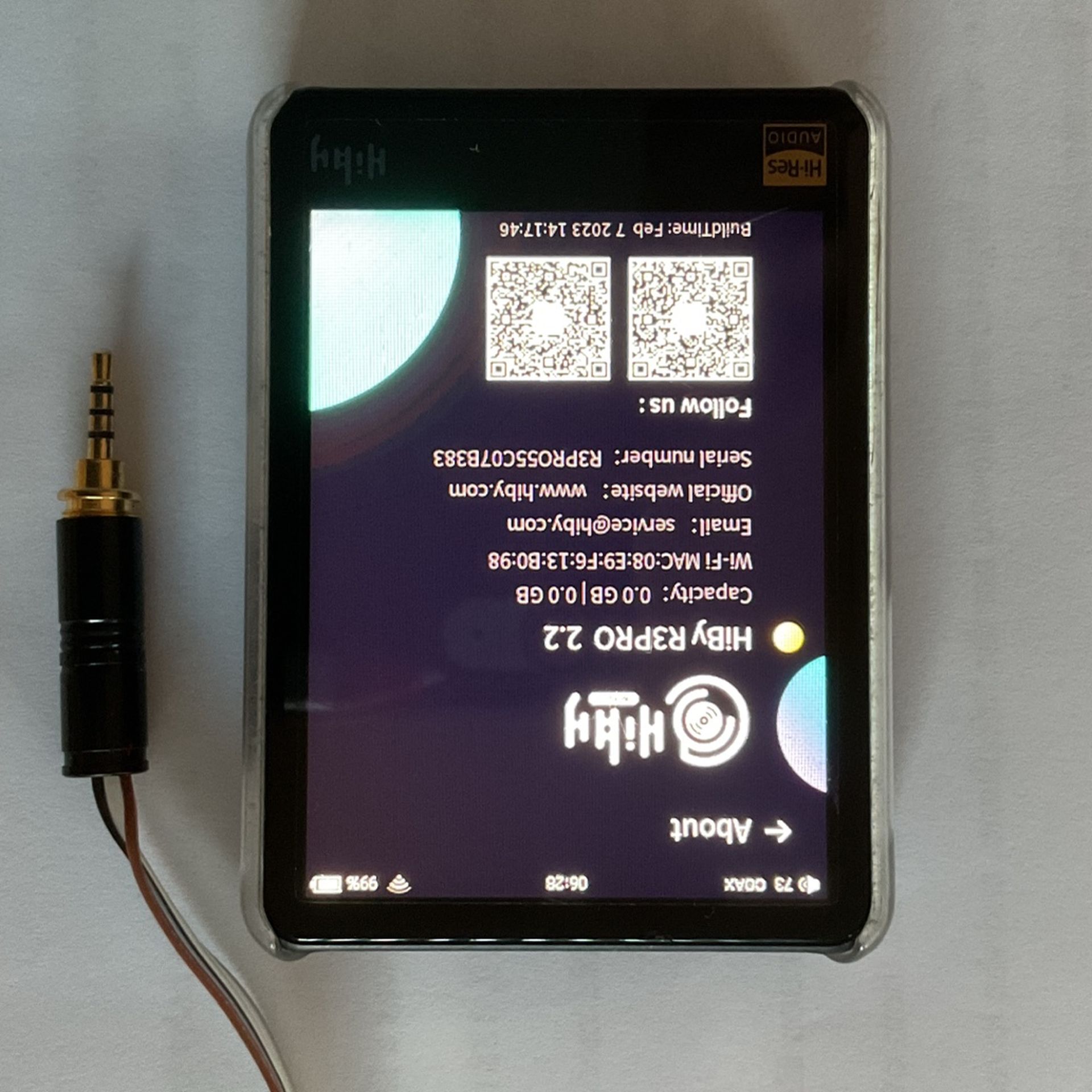 Hiby R3 Pro Saber DAP, Dual ESS DAC Chips, Balance Out With Cable, 24/386 MQA