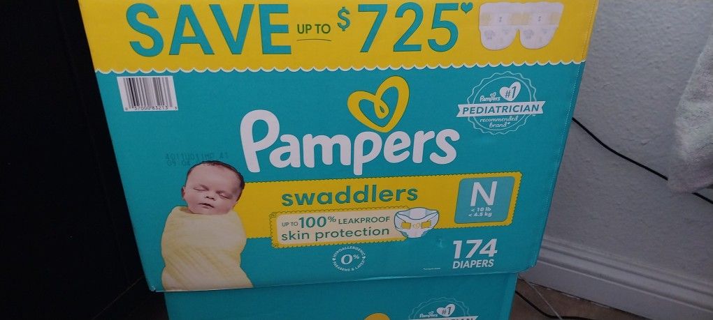 PAMPERS SWADDLERS SIZE N $35 TRADE 