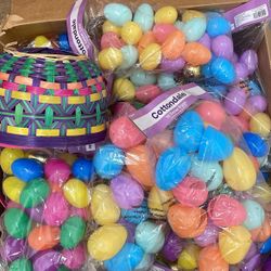 Easter Eggs And Baskets