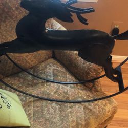 Metal Rocking Reindeer 