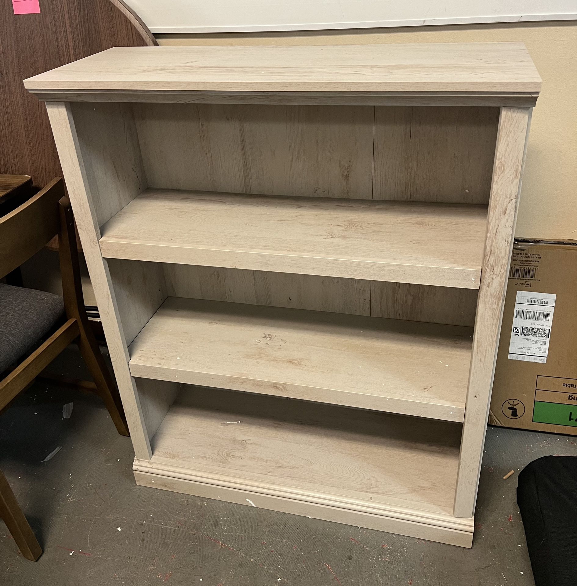 New 3-Shelf Bookcase, Chalked Chestnut Finish