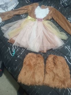 Girls Deer Fairy Halloween Costume with Leg Warmers