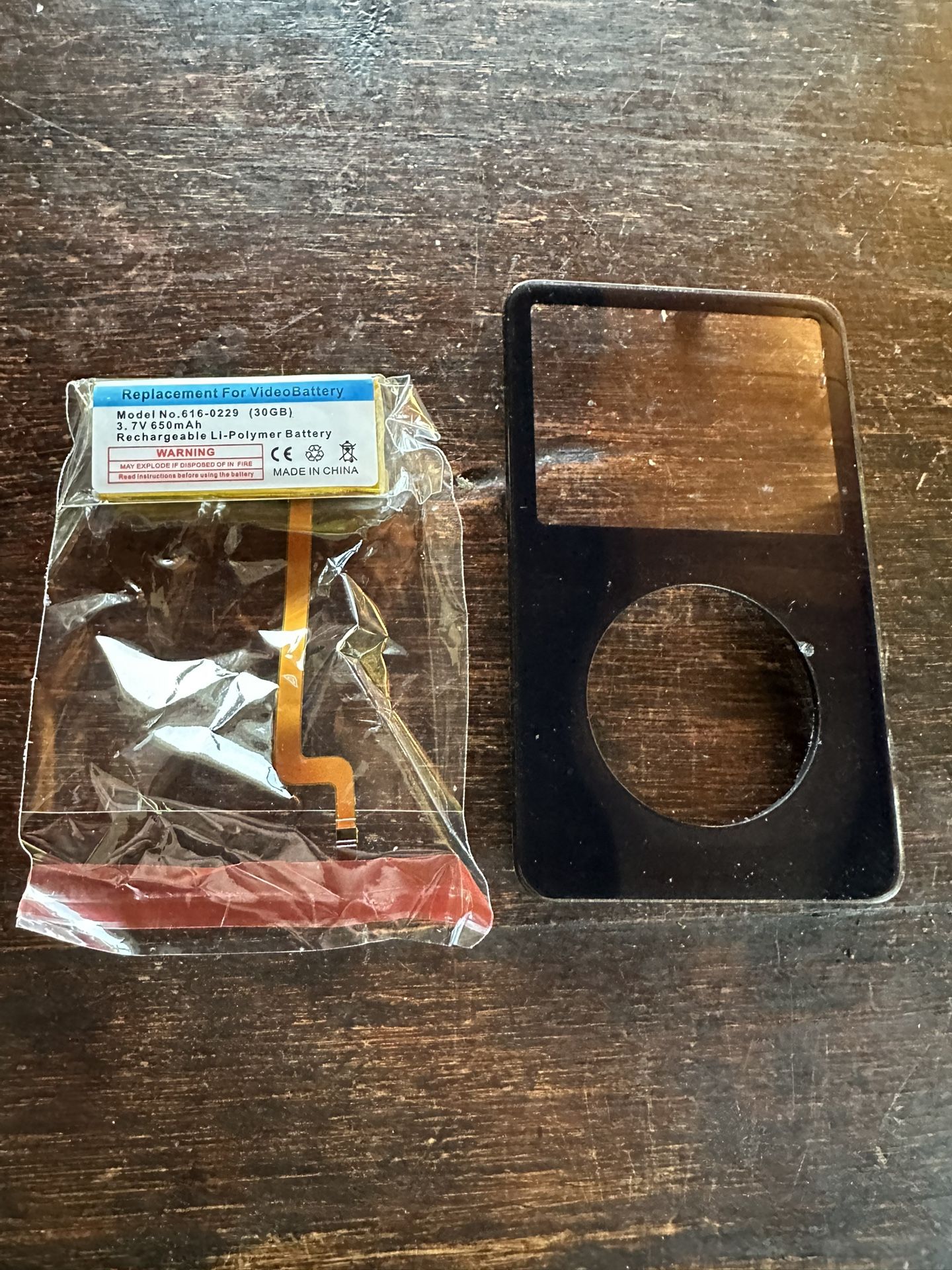 Lot Used Faceplate + New Battery THIN for iPod Classic 5th Generation