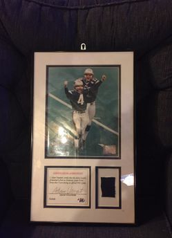 NFL Adam Vinatieri game used jersey search/autographs plaque