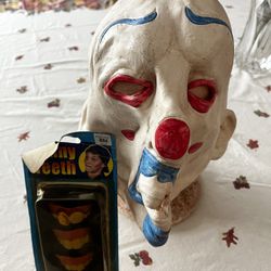 Full Head Latex Clown Mask 
