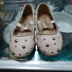 Size 6 Kids Cat & Jack Toddler Girls Heather Stud Ballet Flats