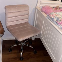 Rolling Pink Chair