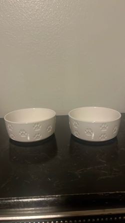 Dog food/water bowls