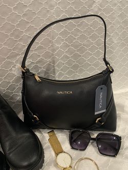 Elegant Nautica Black Shoulder Bag