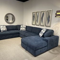 Blue Sofa Sectional Sleeper