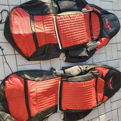 1(contact info removed) Two Tone Leather Seat Covers 