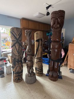 6 custom made tikis for sale!!! At An Amazing Price!!!!