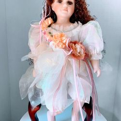 Ceramic Doll & Chair