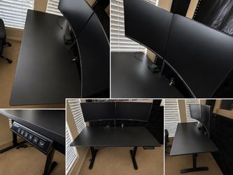 ErGear Electric Standing Desk + Sceptre 240Hz Curved Gaming Monitor