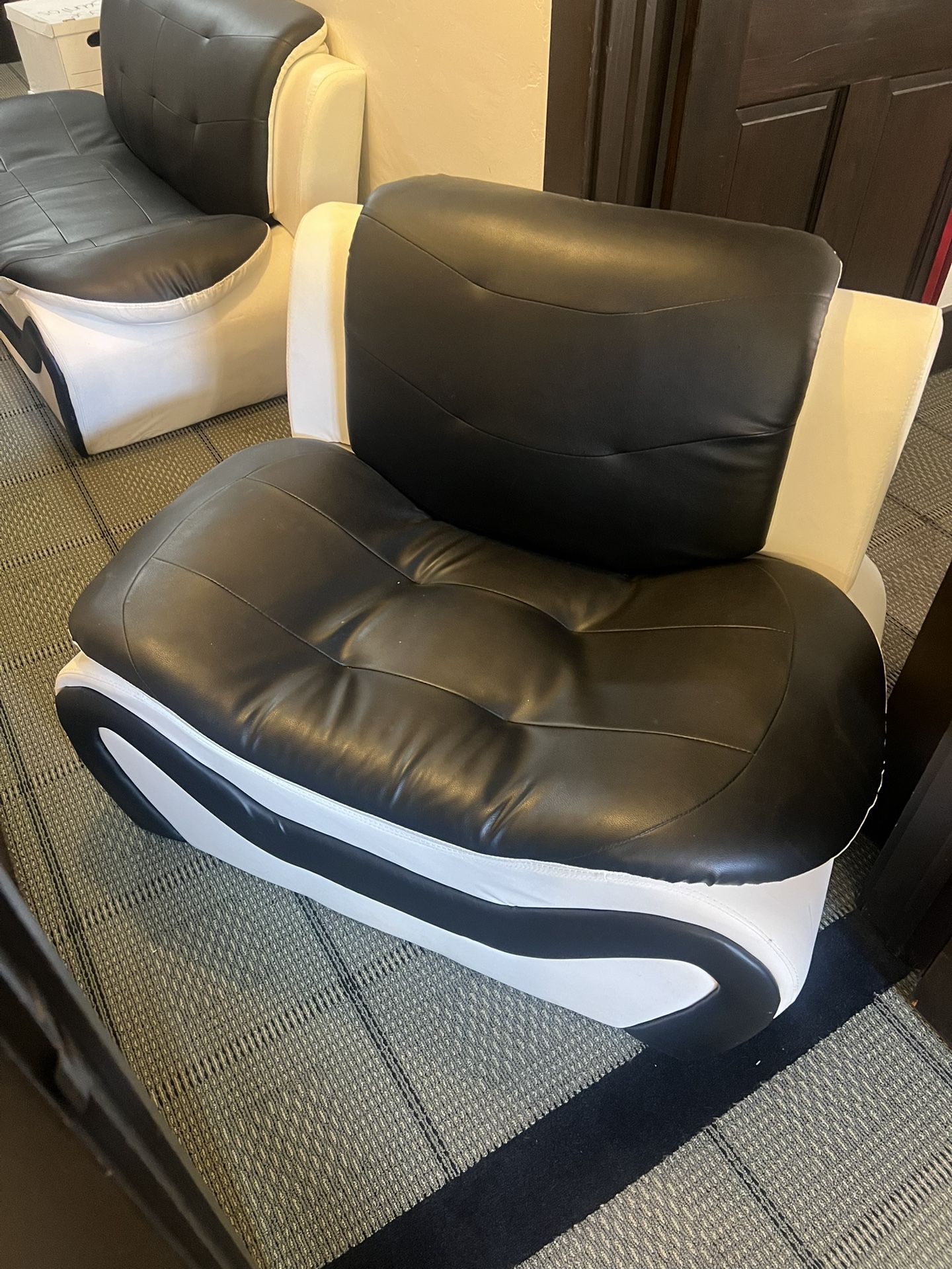 Black and White leather Couches