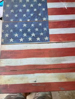 USA Wooden Flag