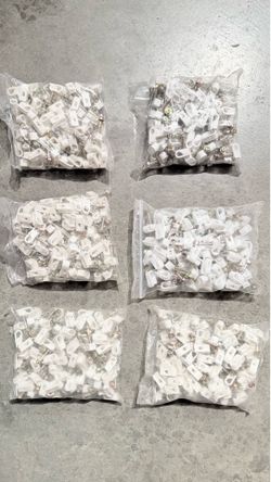 White Cable Clamp Mounting Clips