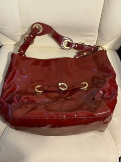 Red leather purse