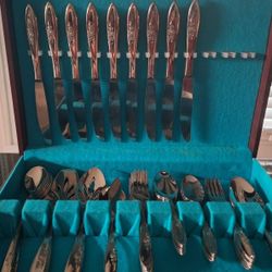 Stainless Flatware Gorham Stegorcraft Line Roselle Pattern 61 pieces