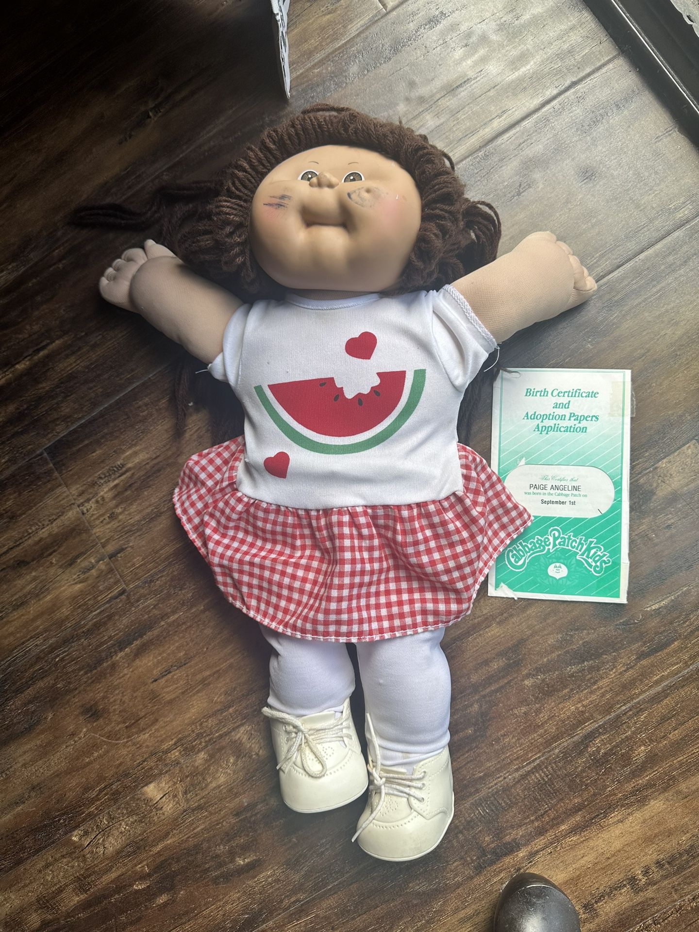 VINTAGE 1982 Cabbage Patch Doll With Adoption Papers. 