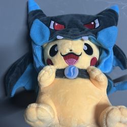 Pikachu with Charzard X Outfit Plushie 