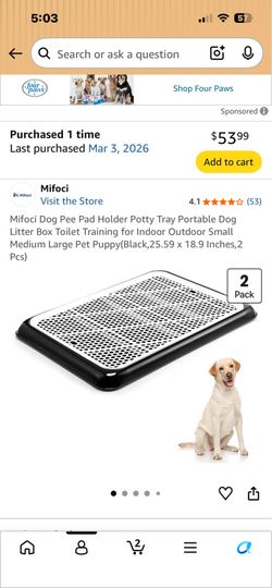 2-Dog pee pad holder