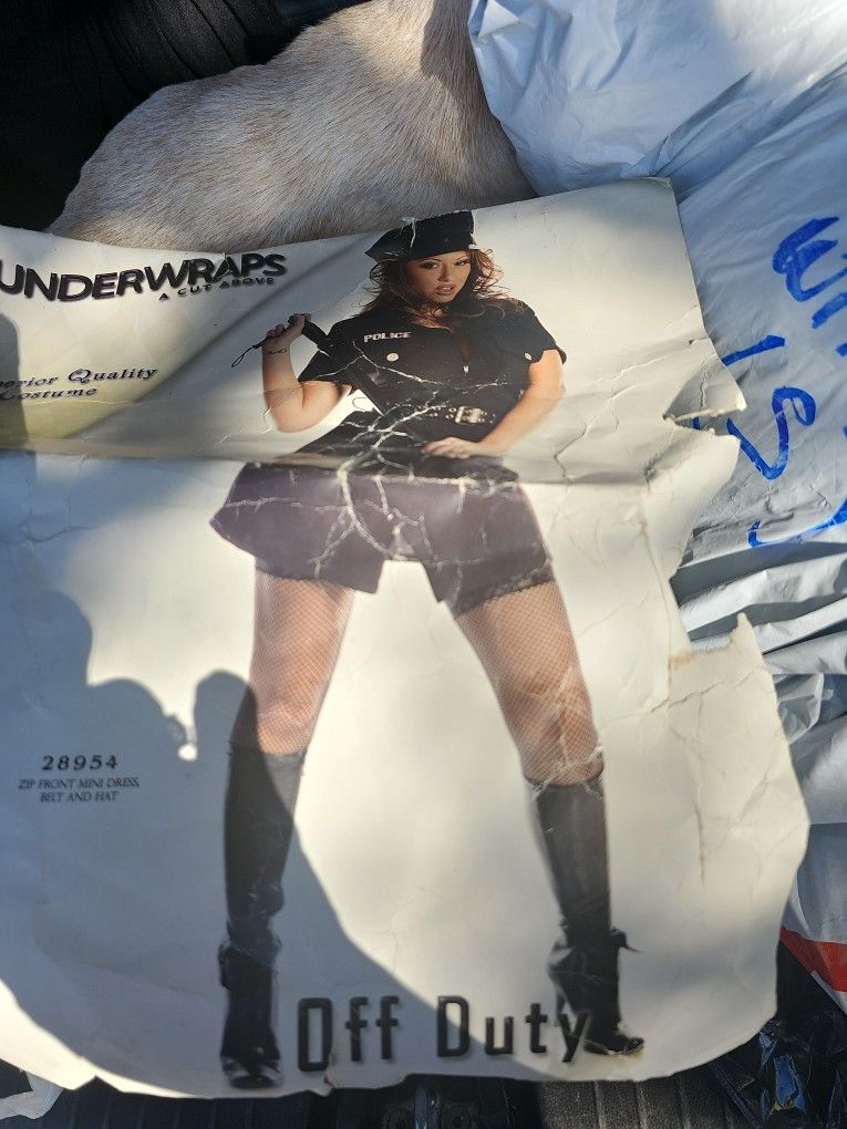 X-large Police Out Fit Womens Dress W/ Xtra Swat Vest