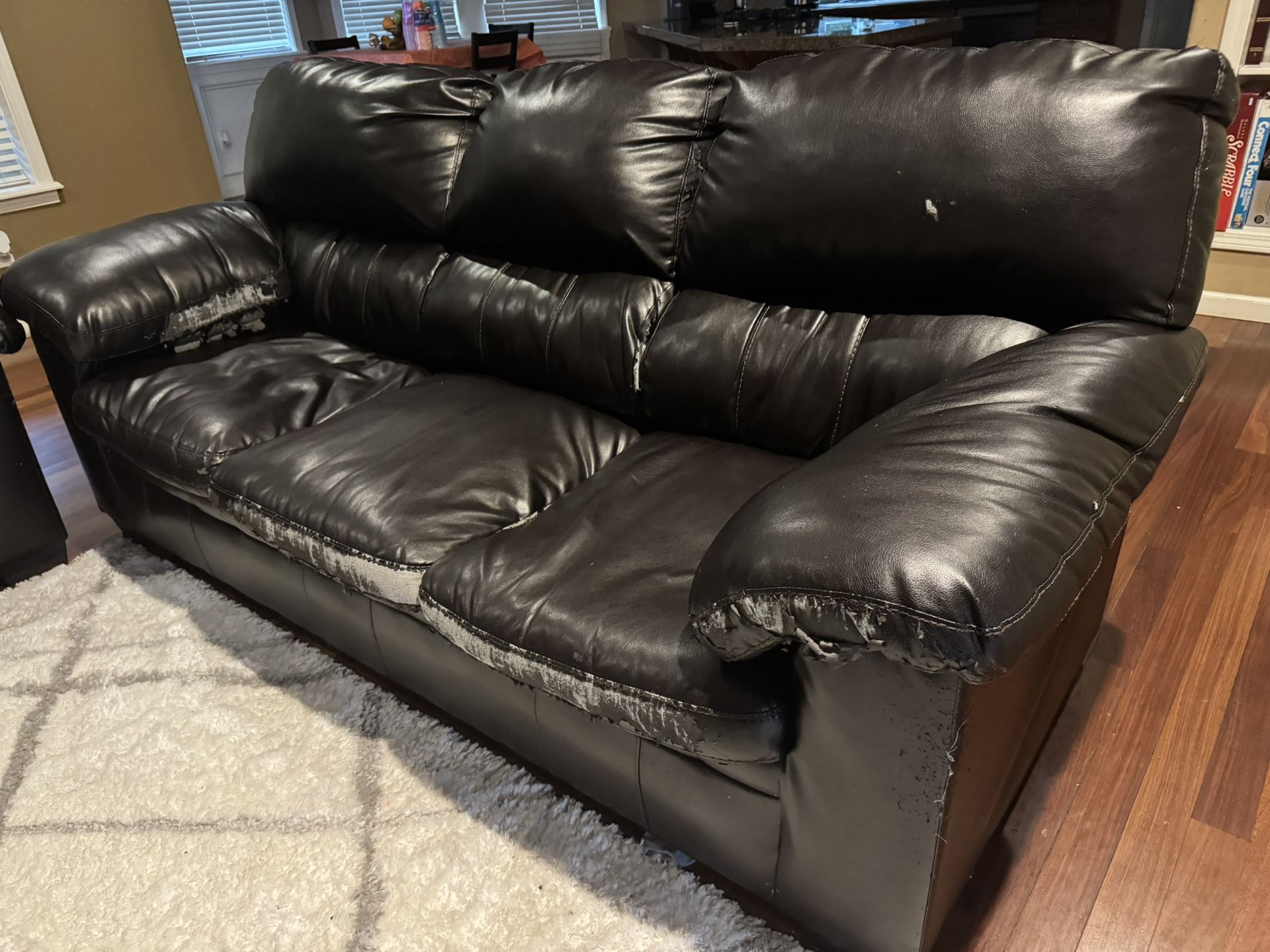 Couch Set - Free- Cat Clawed At Furniture