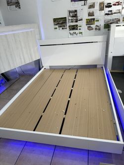 Queen Bed With Led Lights