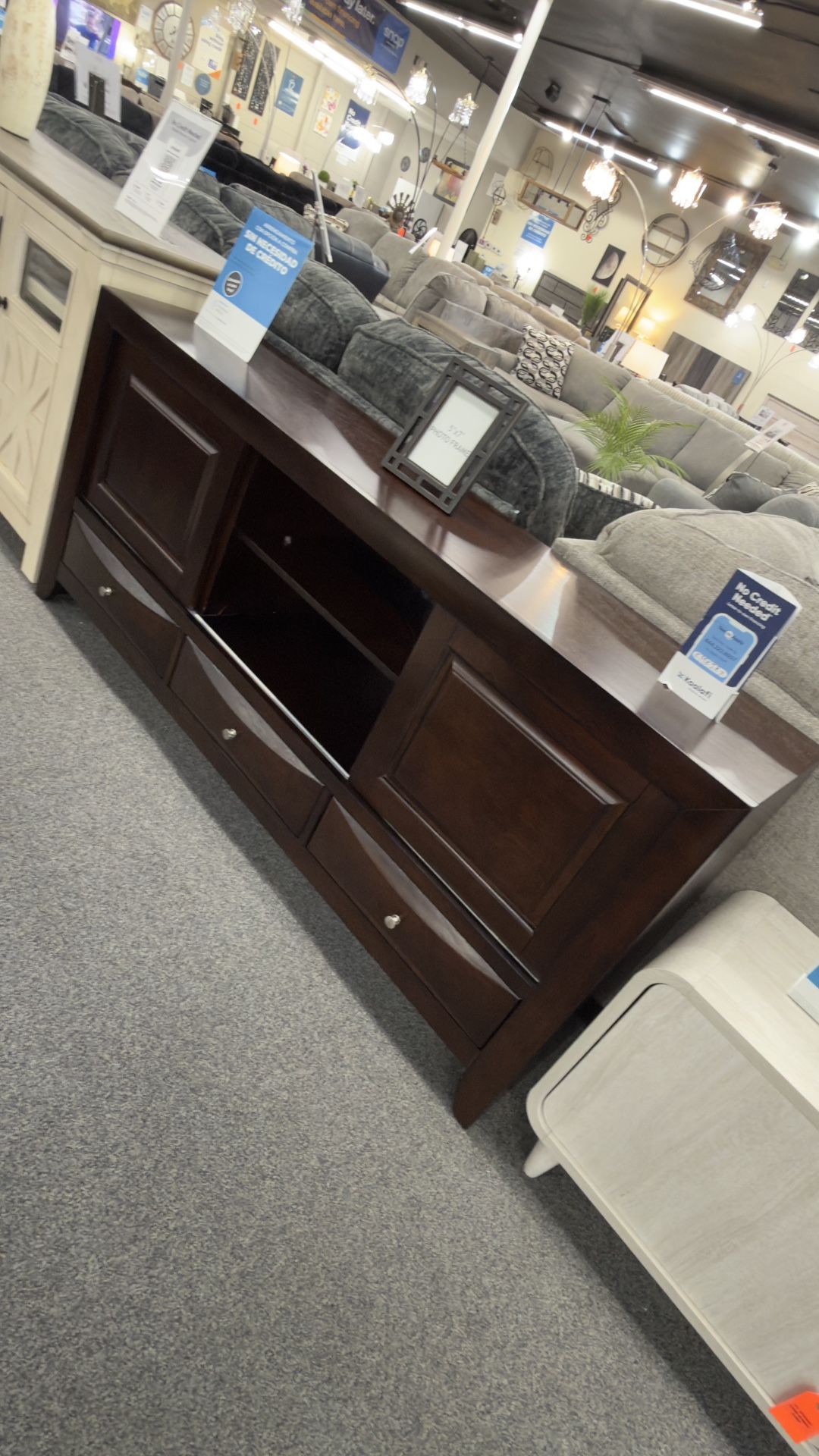 68 Inches Dark Cherry Tv Stand