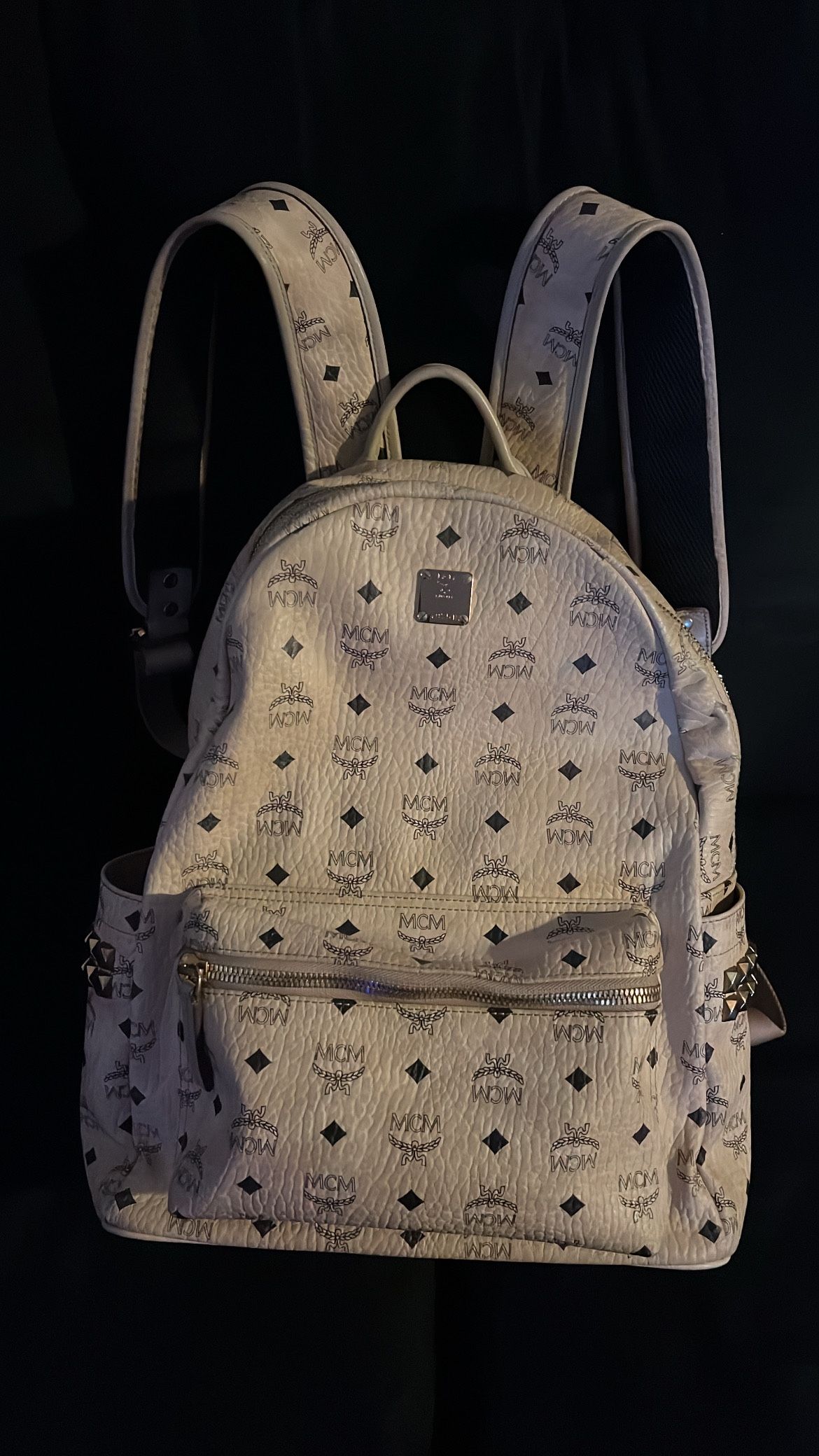 Beige MCM backpack