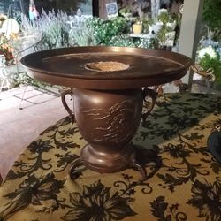 Vintage Japanese Bronze Usubata Vase Used for Ikebana/Flower Arrangements 