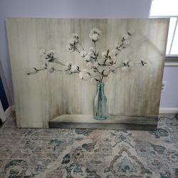 40"x54" Floral Painting Tapestry