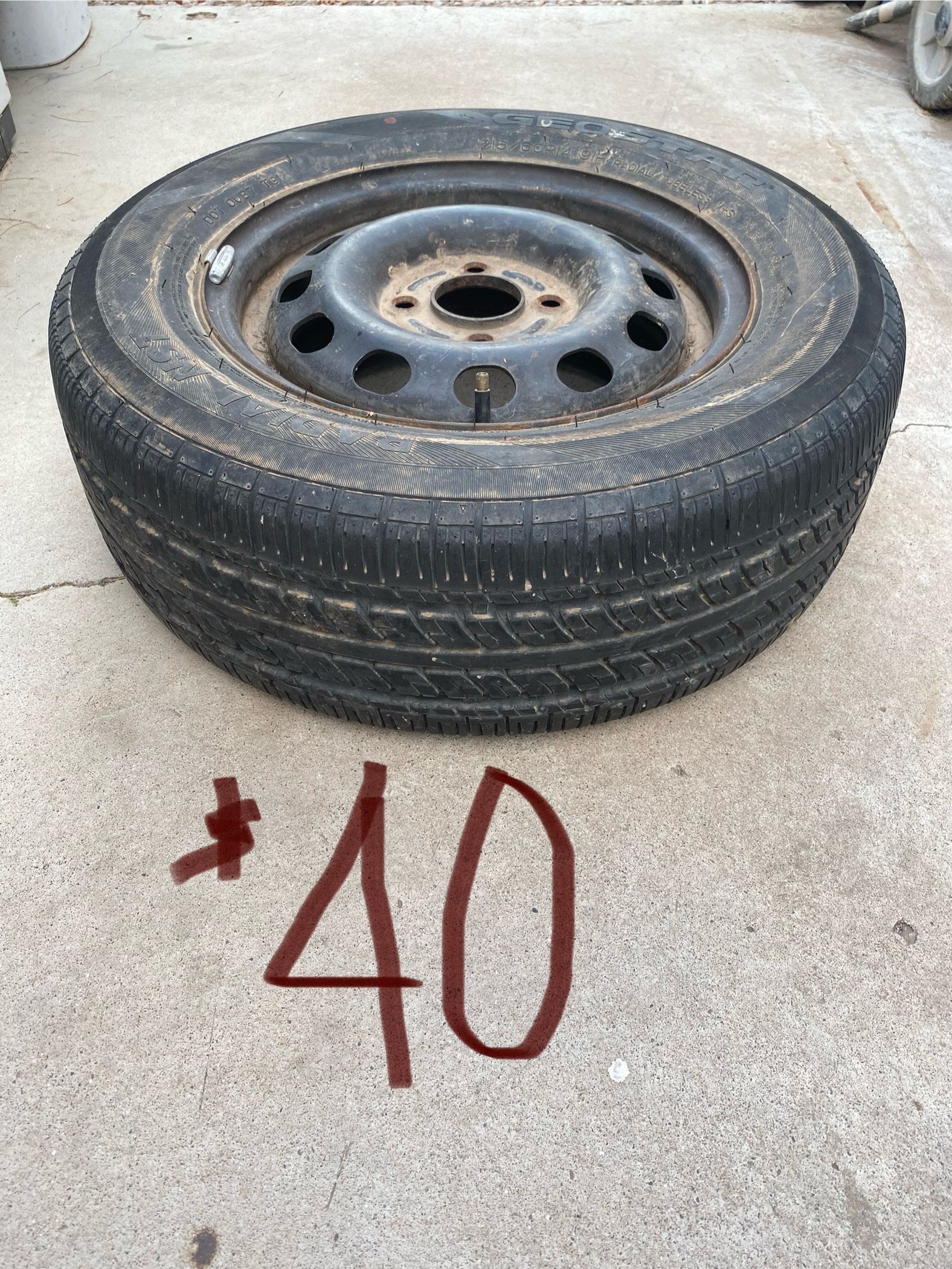 (1) Full Size Focus Spare Rim / Tire 4x108 Pattern